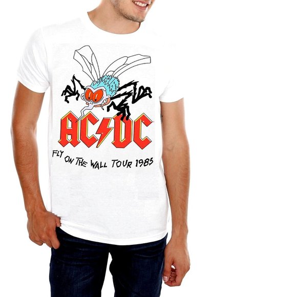 AC/DC Fly On The Wall Tour 1985 metal rock Official T-Shirt L NWT - Picture 1 of 2